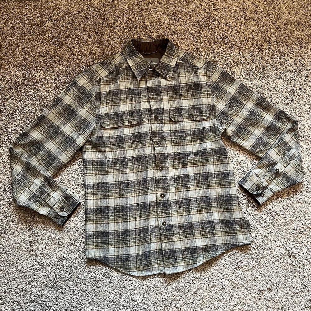 Royal Robbins Flannel Shirt Men's Small Plaid Long Sleeve Button Up